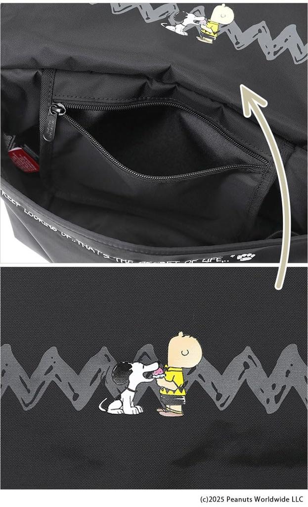 PEANUTS 25 CASUAL MESSENGER SLIM BP W Umhängetasche MP1605JRSBPDMGNTPNS25 Schwarz [Manhattan Portage]