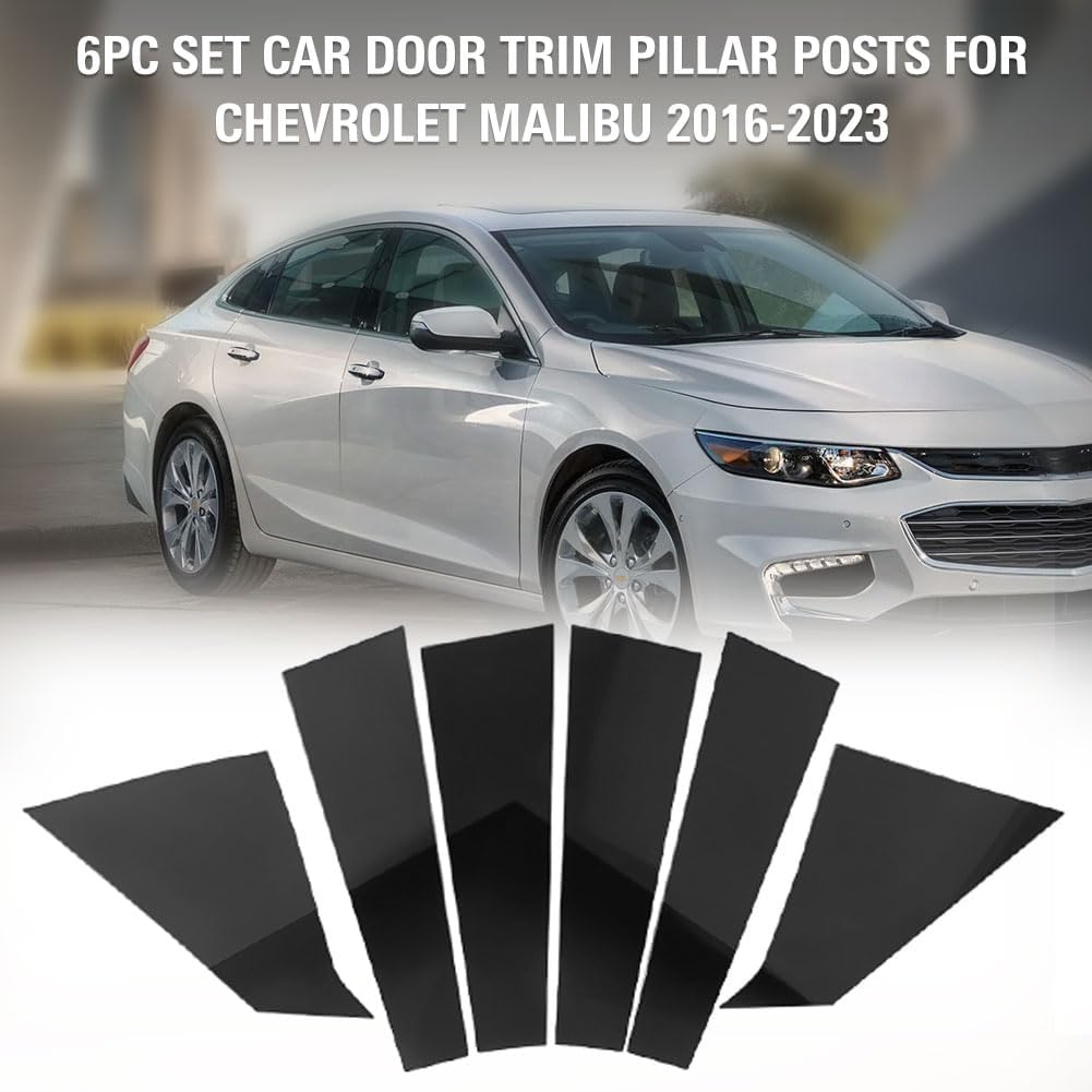 Three T Car Auto Side Door Window Pillar Posts Cover Trim For Chevrolet Malibu 2016 2017 2018