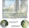 Misty Forest Tapestry, Serene Pine Trees With Sunbeams And Snowy Mountain Wall Art For Nature Lovers And Calm Room Decor