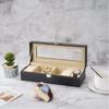 Watch Organizer Storage Boxes for Travel Watches Pu Leather Glass Case Display Multi-Purpose Storage Box for Watch and Jewelry