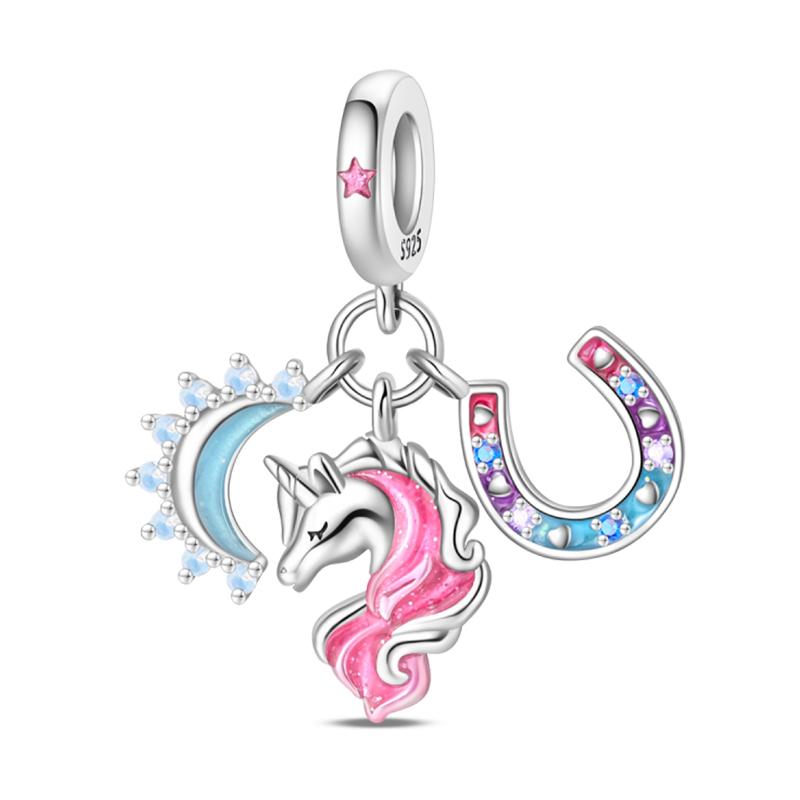 Fun Copper Magic Hat Card Graffiti Amusement Park Circus Charms Beads Fit Pan Original Bracelets Diy Fine Jewelry