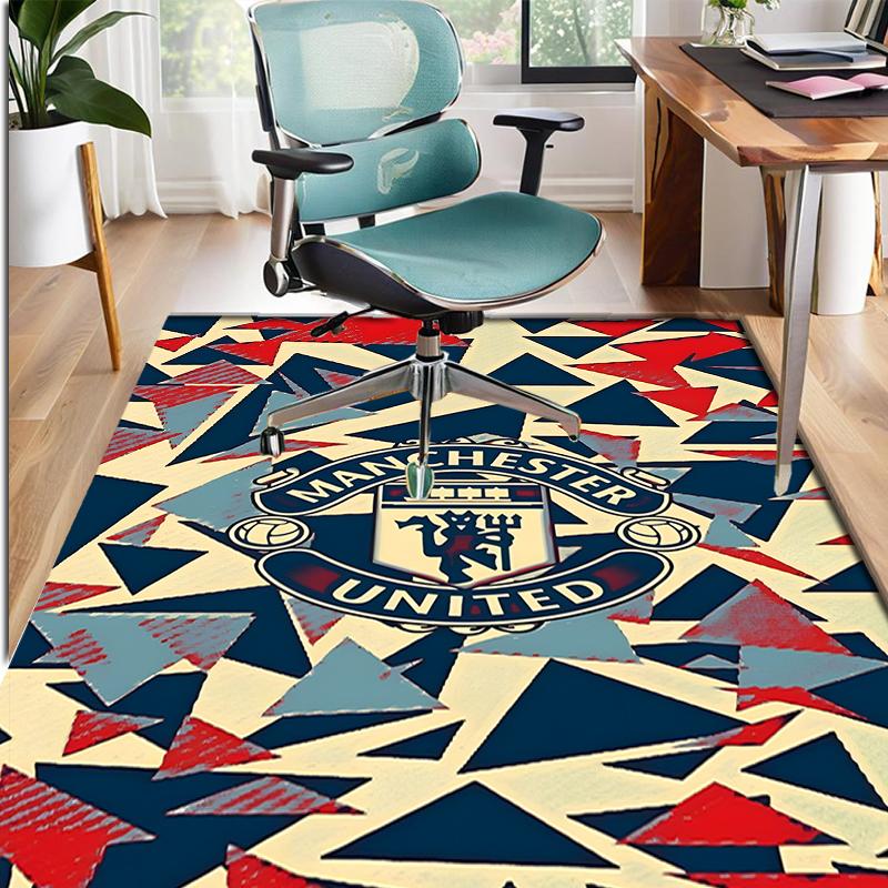 Football United F.C Pattern Rug, Indoor/Outdoor Mat, for Picnic, Gameroom, Bedroom, Office, Living Room, Home Decor Carpet, Birthday Gift
