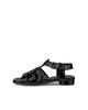 ECCO Sculpted Alba 25 Echtleder Damen Flache Riemensandalen, Schwarz, Größe 24,5 cm, 3E (23382301001)