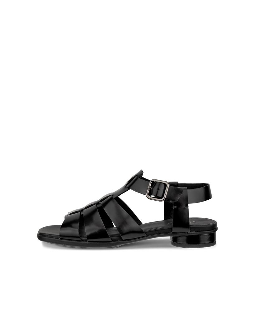 ECCO Sculpted Alba 25 Echtleder Damen Flache Riemensandalen, Schwarz, Größe 24,5 cm, 3E (23382301001)