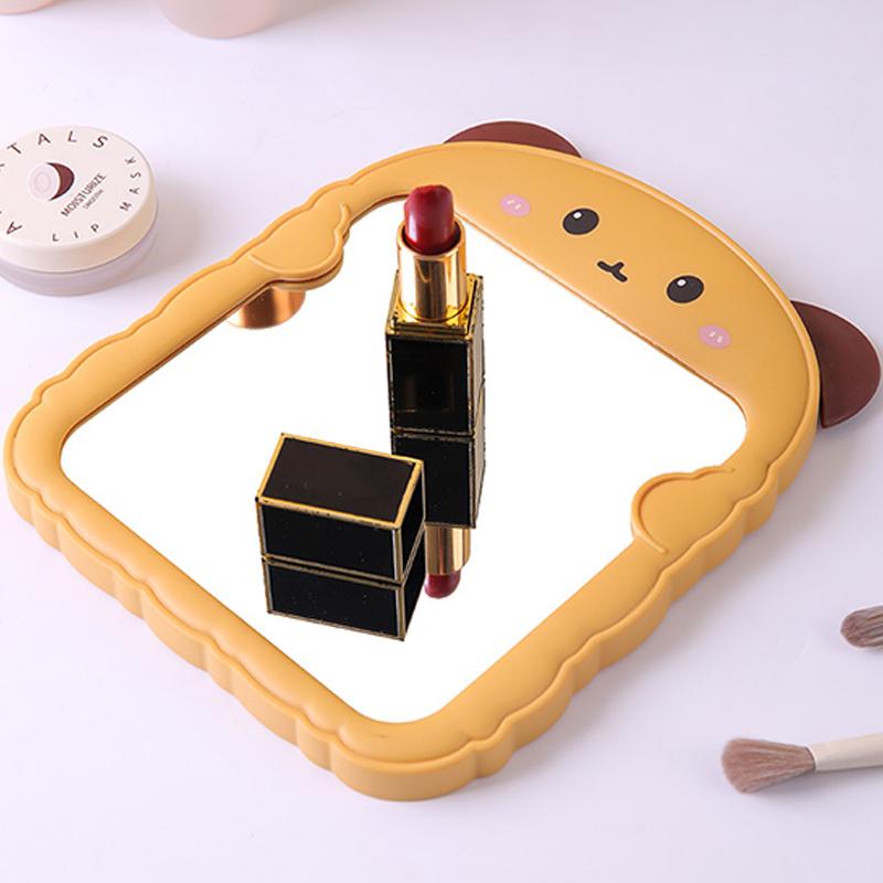 Cartoon Dressing Mirror Makeup Mirror Thick Folding Flip Student Portable Compact Makeup Mirror Table Desktop Mirror