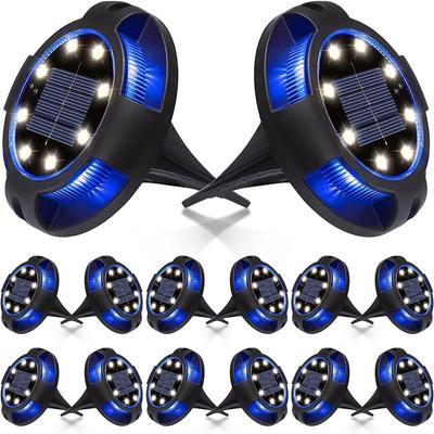 12LED Solar Power Disk Light Outdoor Garden Solar Underground Light Deck Light Spotlight Buried Solar Led Lamp Garden Decor