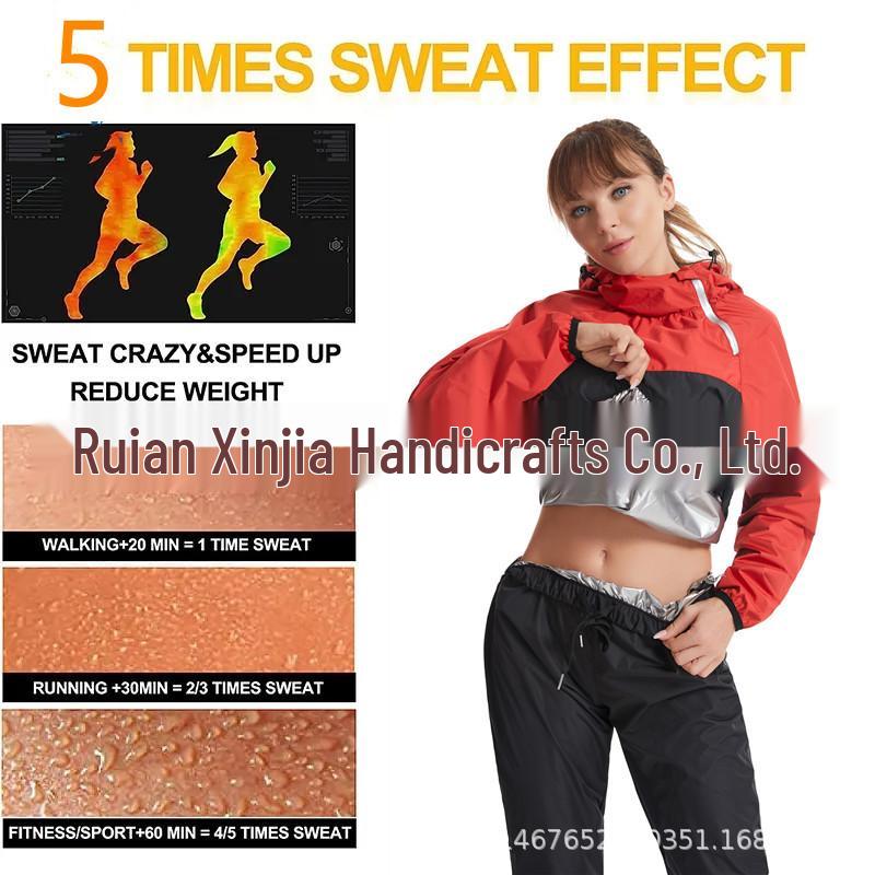 Plus Size Hooded Sauna Suit for Running & Yoga - Accelerates Sweating & Fat Burning