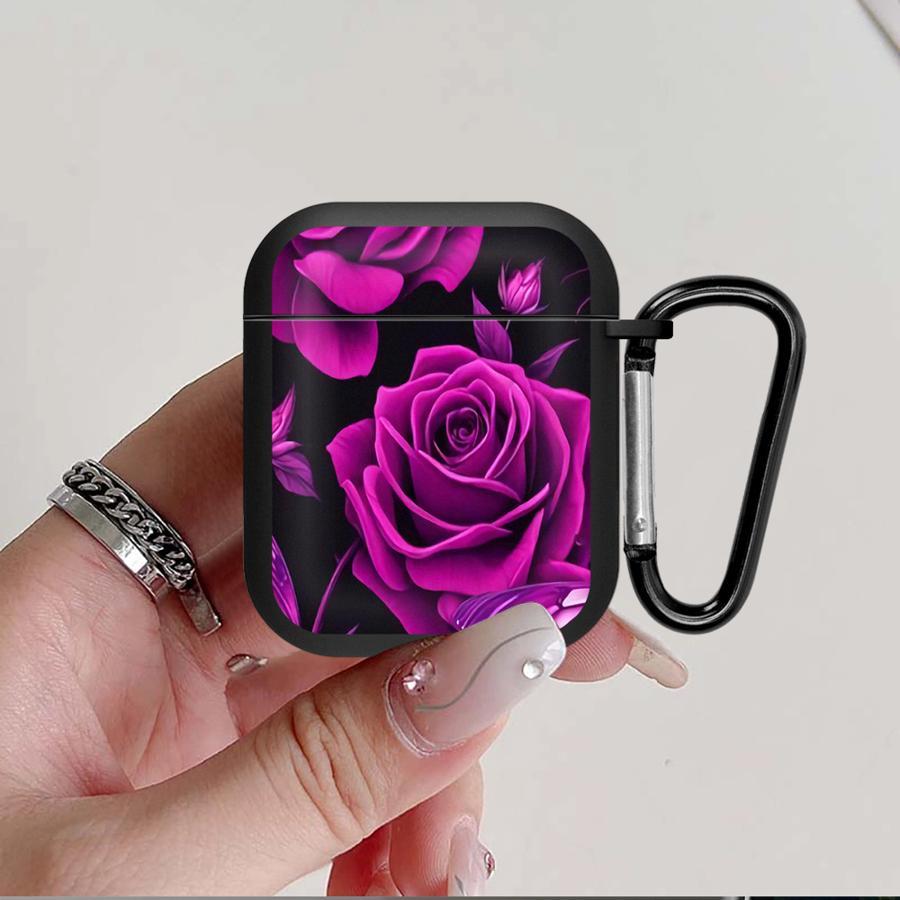 Schwarze Rosenhülle Für Airpods Pro3 Pro2 2 4 Pro 3 1 Kopfhörerhüllen Abdeckung