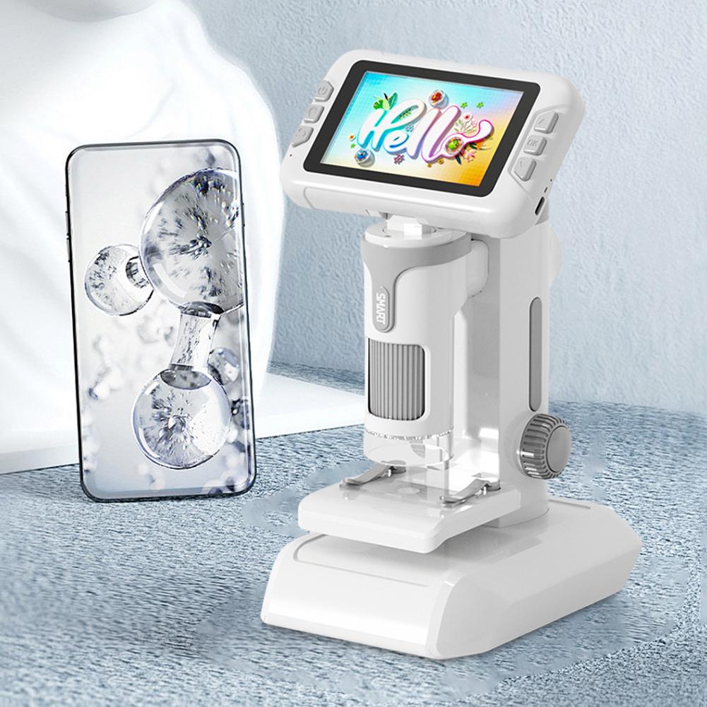 Microscope for Kids Portable Microscope 100-1600X Kids Microscope Portable Handheld Magnifying Glass for Scientific Experiment