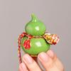 Mini Colorful Ceramic Gourd Ornament, Hulu Home Decor for Good Fortune, Wealth Luck and House Blessing, Auspicious Crafts Gift