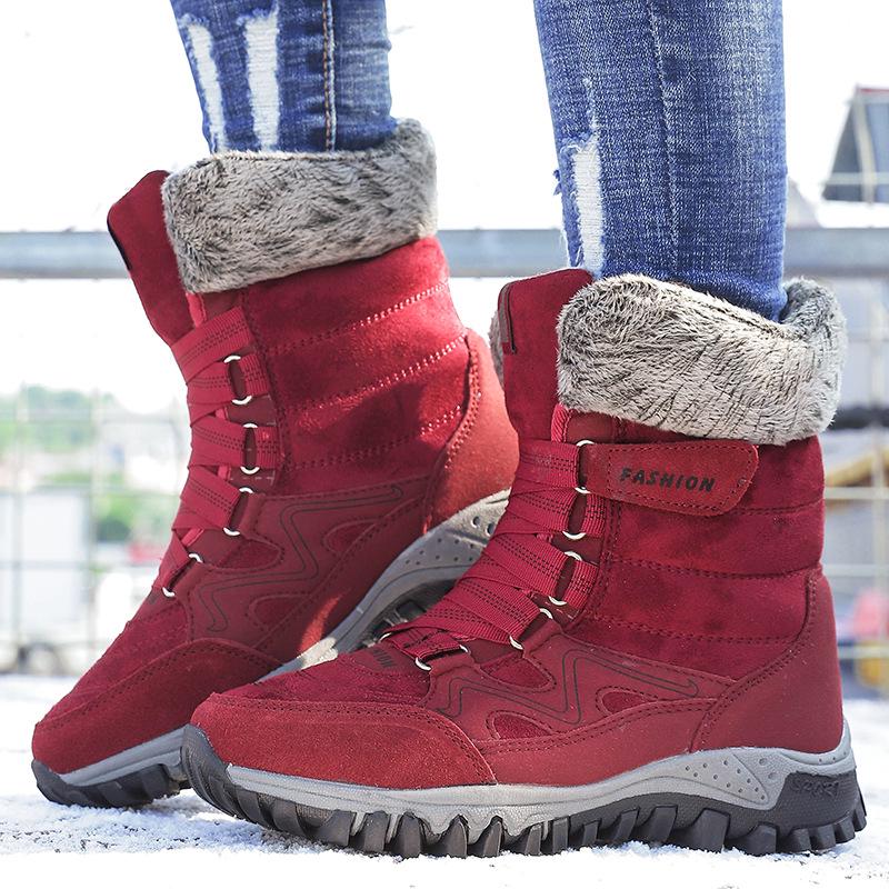 Snow boots northern winter velvet warm thick-soled snow boots high top size 2