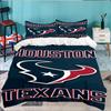 basketball Texans Logo 3pcs Bedding Set,Including 1pc Duvet Cover And 2pcs Pillowcases Perfect Gift for Christmas,Ideal for Bedroom, Dormitory