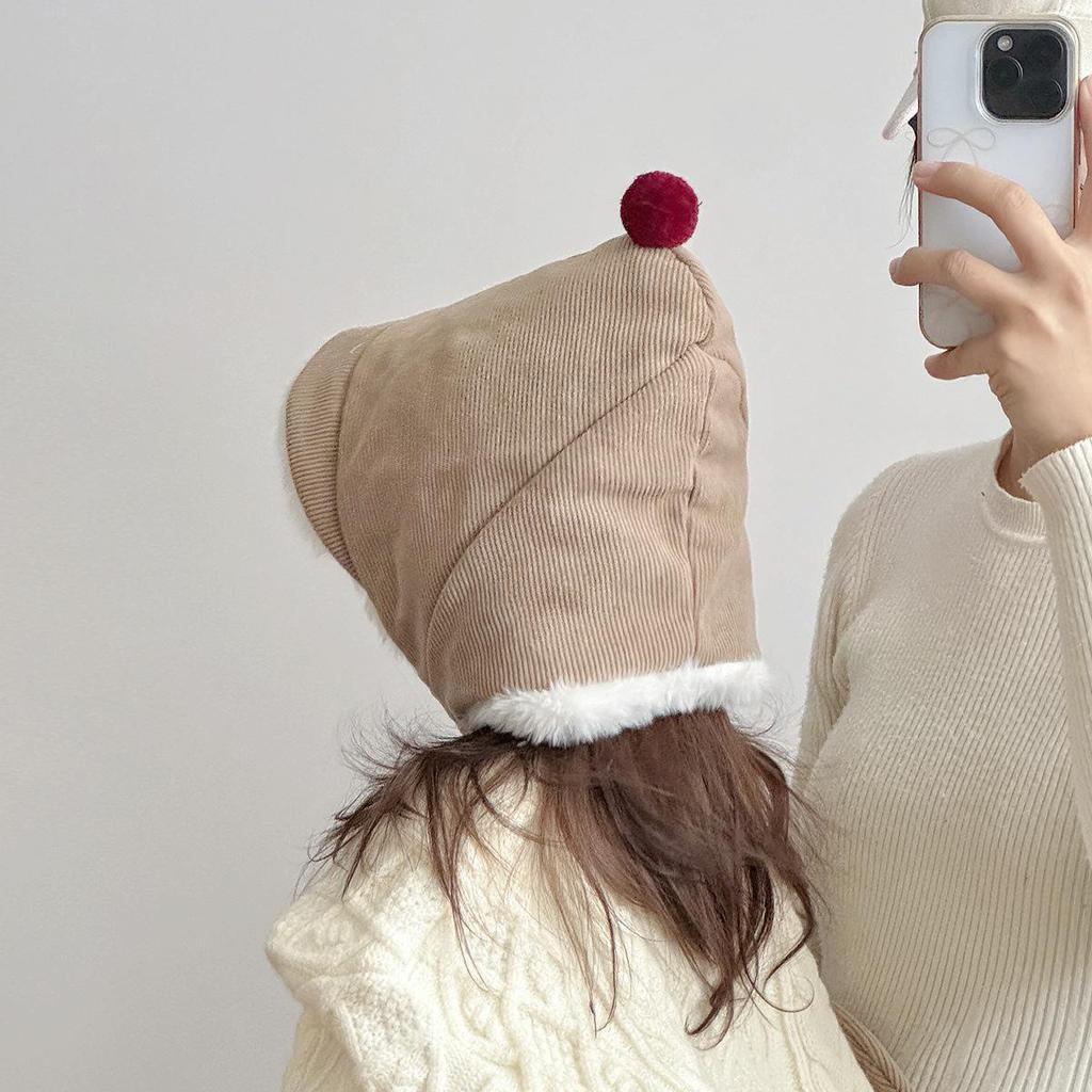 Entegre Peluş Boyunluk ve Kulak Korumalı Unisex Çocuk Kışlık Peluş Şapka
