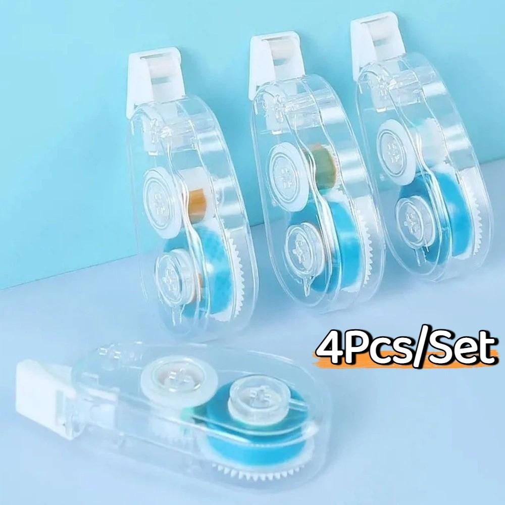 4Pcs/Set Diy Dot Glue Roller Tapes 5M Multi-Functional Double Sided Adhesive Tape Stationery Portable Roller Tape Runner