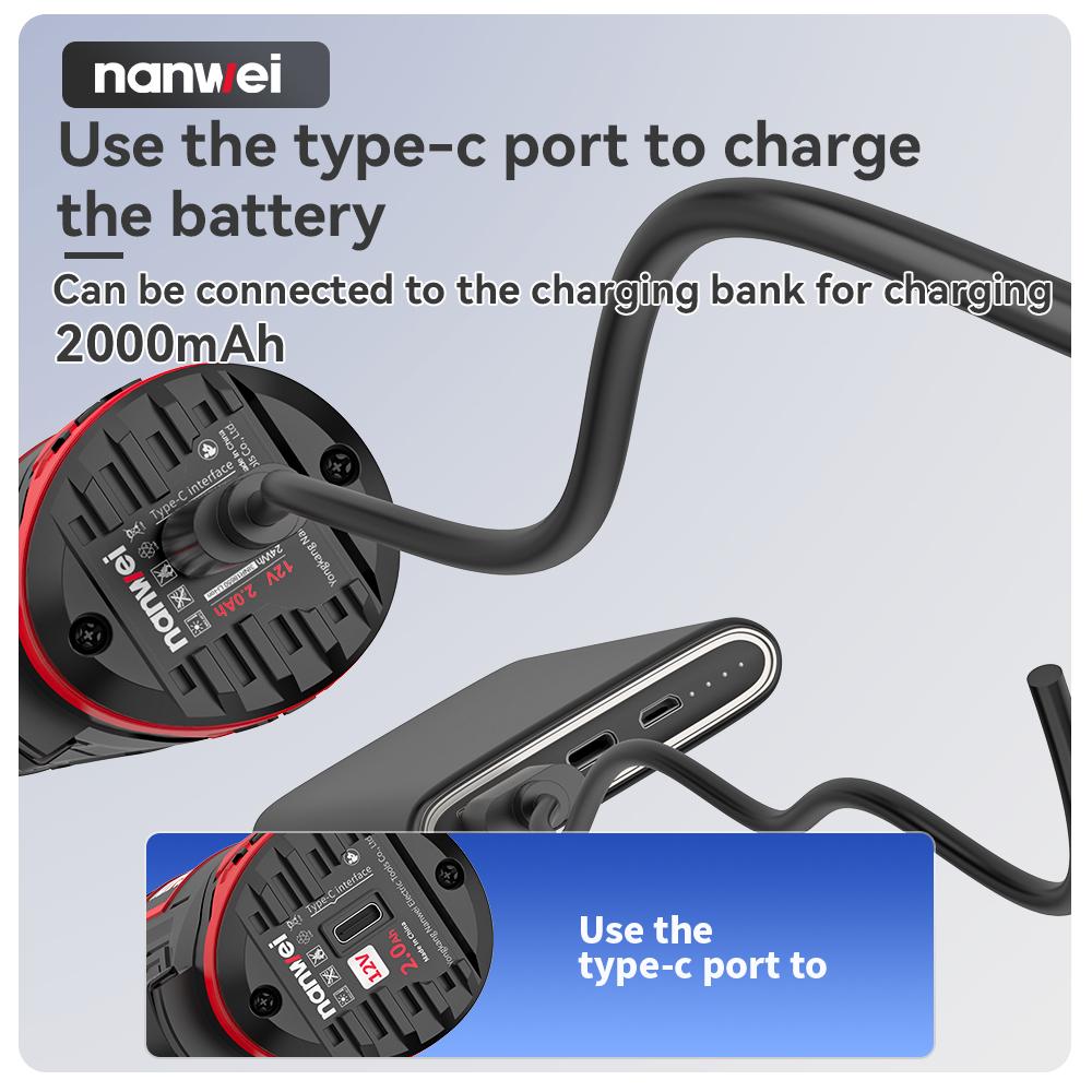 NANWEI 12 V /Jig Saw /Mini /6-speed setting /1500-2800 rpm /Charging interface Tpye-C