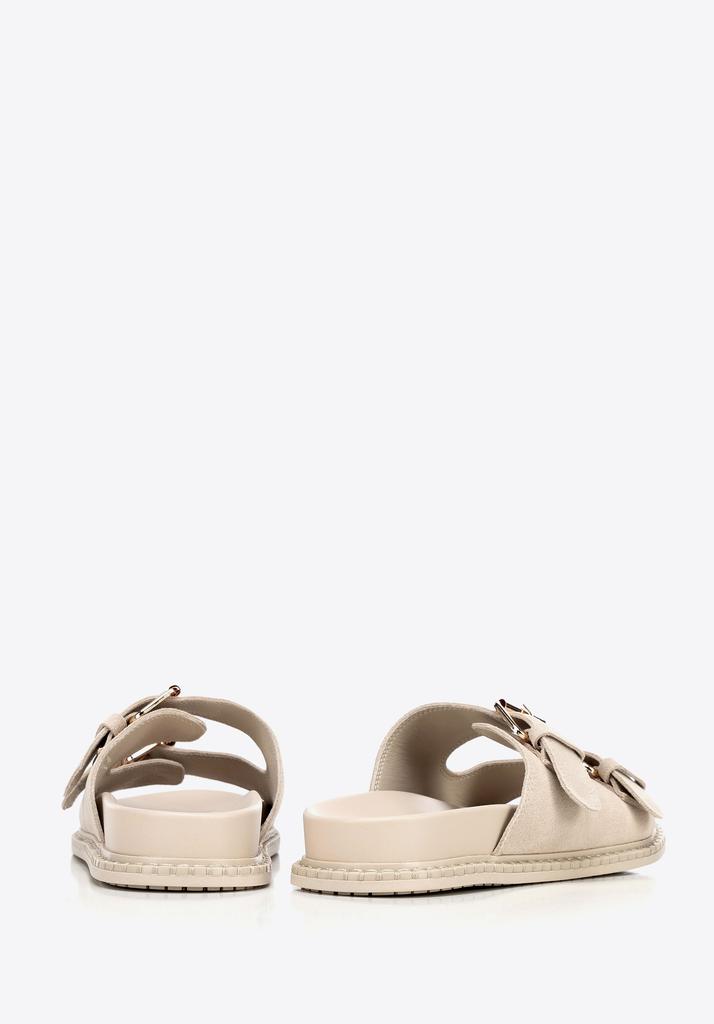 Wittchen Women's Beige Suede Leather Flip-Flops