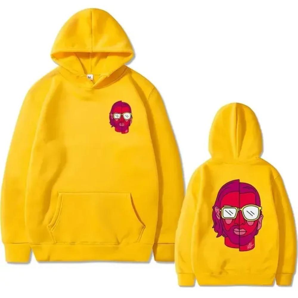 2024 New Casual Sports Double Sided Pattern Printed Hoodie Hip Hop Hoodie Men's Fashion Street Wear