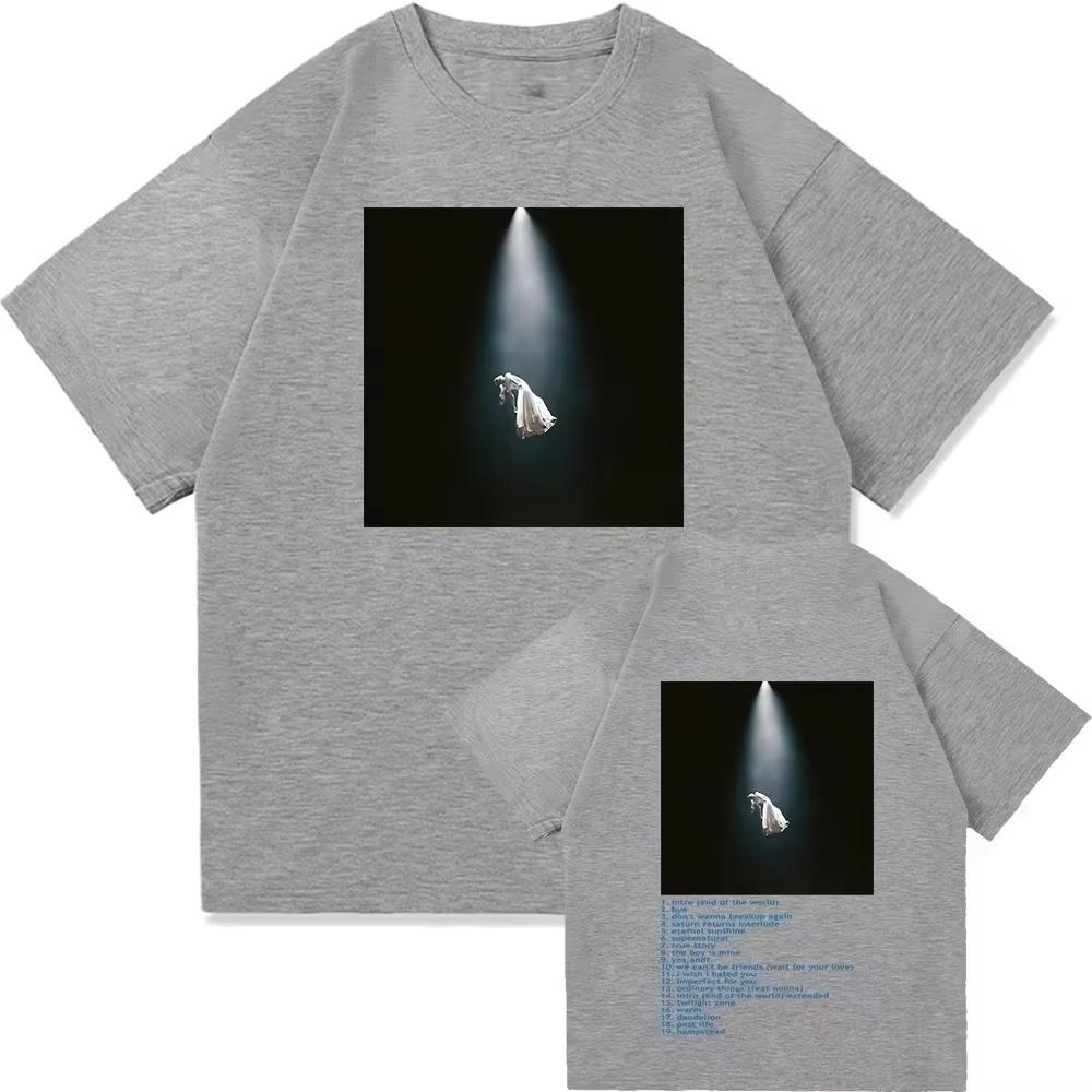 2025 Summer Leisure Fashion Style Loose Mens Cotton Shirt Ariana Grande Bright Future Tshirt New Album Clothing Gift for Fans