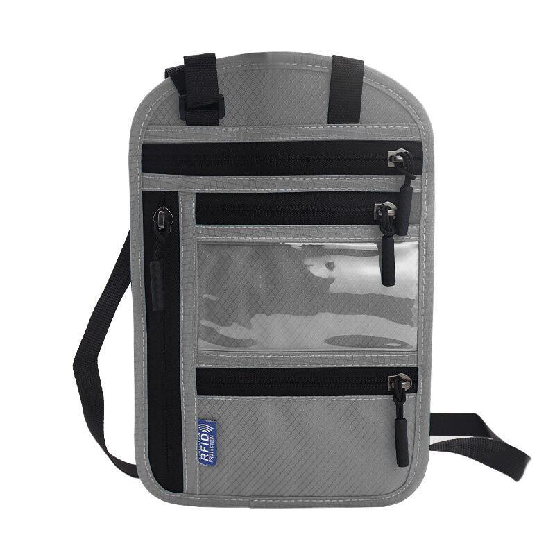 

Crossbody Multifunctional Travel Passport and Ticket Holder темно-серого