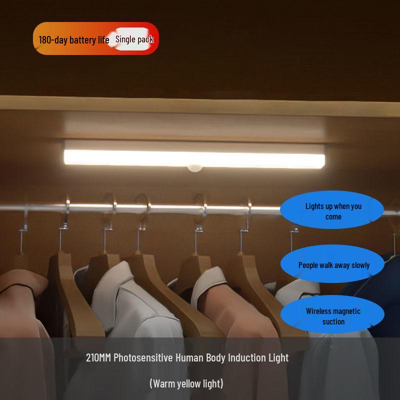 Ultra-thin Rechargeable LED Motion Sensor Night Light for Bedroom and Hallway