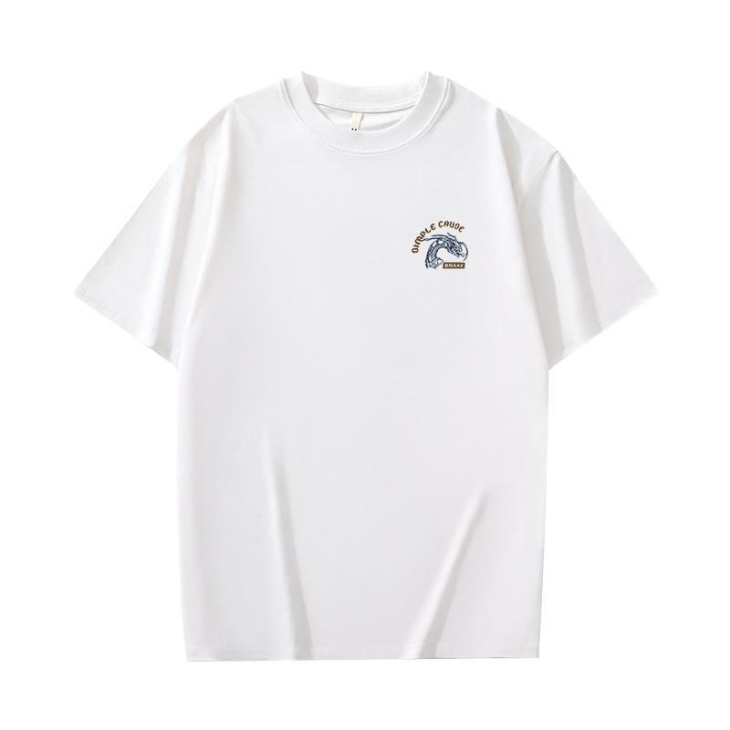 Short Sleeved T-shirt Men's Summer Trendy Brand Versatile Pure Cotton Heavyweight Base Shirt