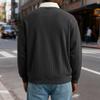 Haut Décontracté Ample pour Homme Col Boutonné Manches Longues