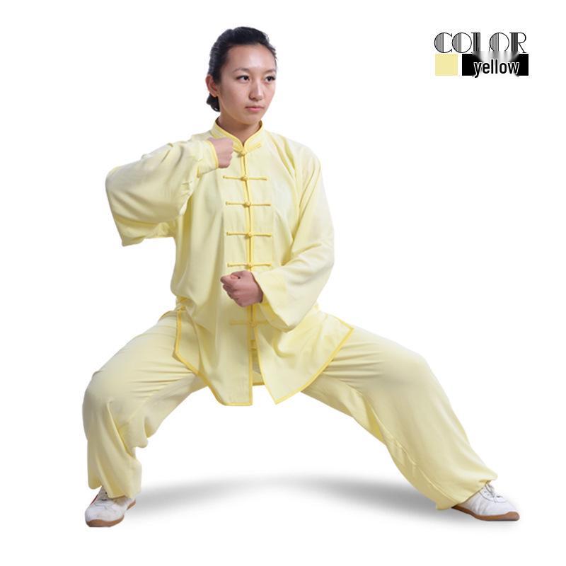 2024 Spring & Autumn Cotton-Silk Tai Chi Suit for Middle-aged & Elderly Men & Women - Practice & Performance Wear