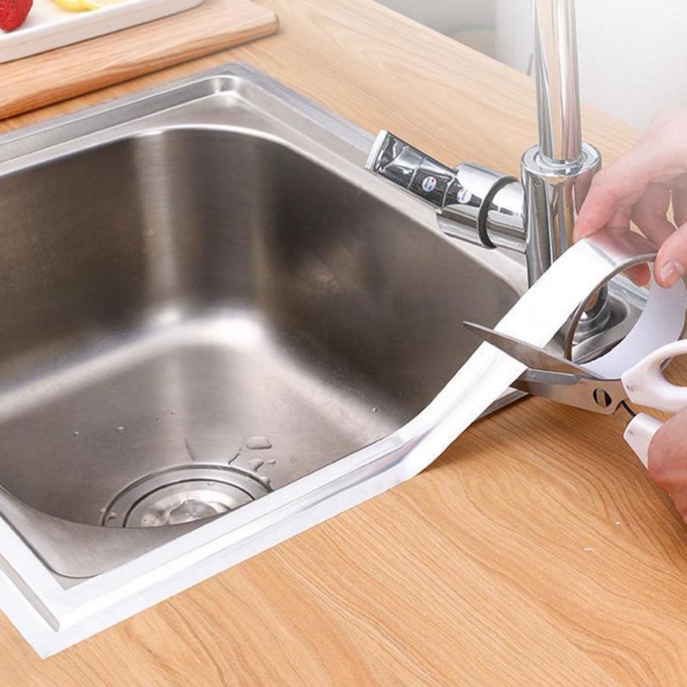 Waterproof Sink Sticker Anti-Mold Countertop Tape Heat Insulation Aluminum Foil Kitchen Bathroom Accessories