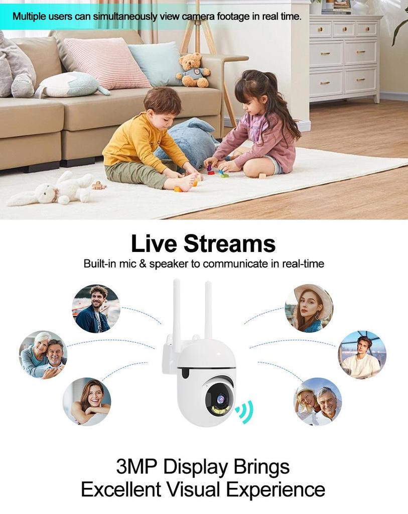 Popular Wireless WiFi HD Night Vision Smart Bulb Camera with Mobile Remote Monitoring