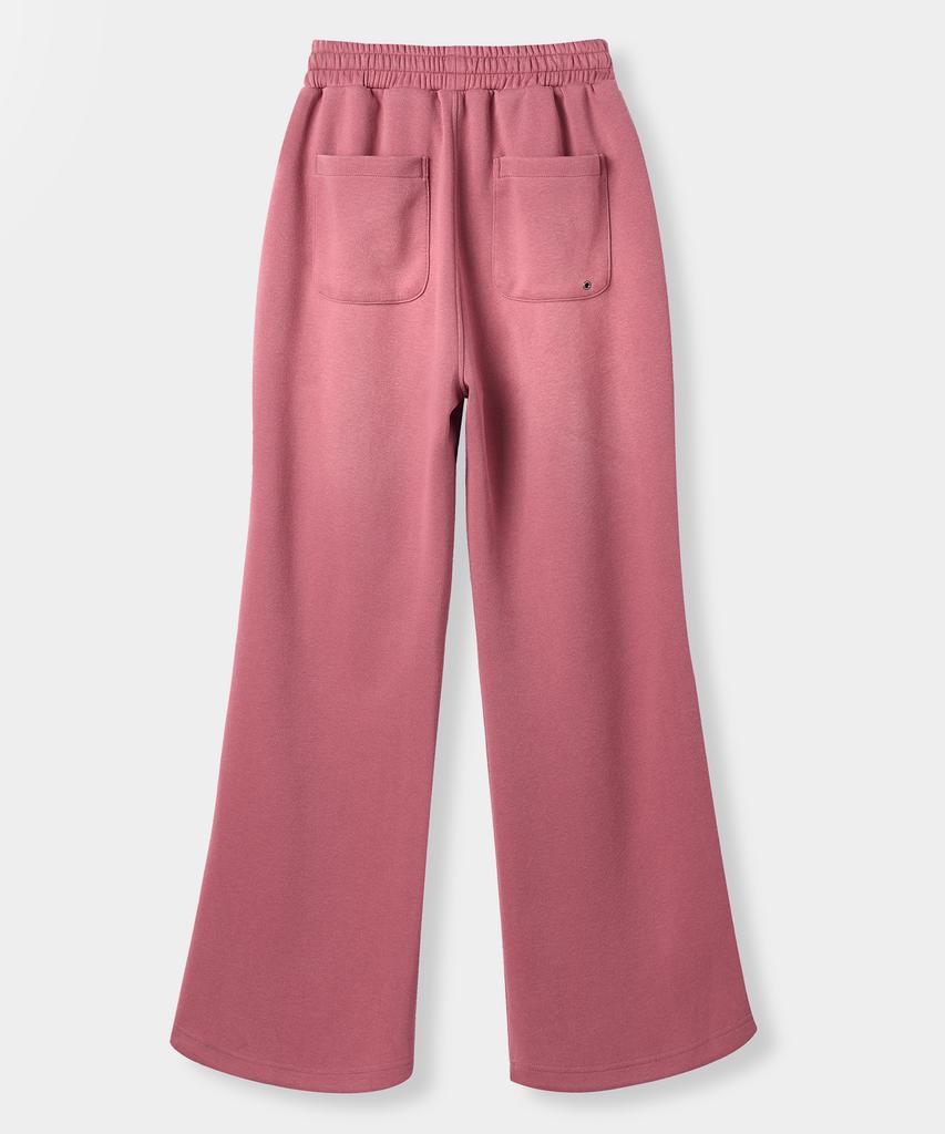 Yujen Washed Semi Bootcut Track Sweatpants_Pink