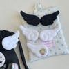 1 Pair Small Angel Wings Brooch Fluffy Plush Y2K Japanese Sweet Clothes Decor Bag Pin Cute Accessory