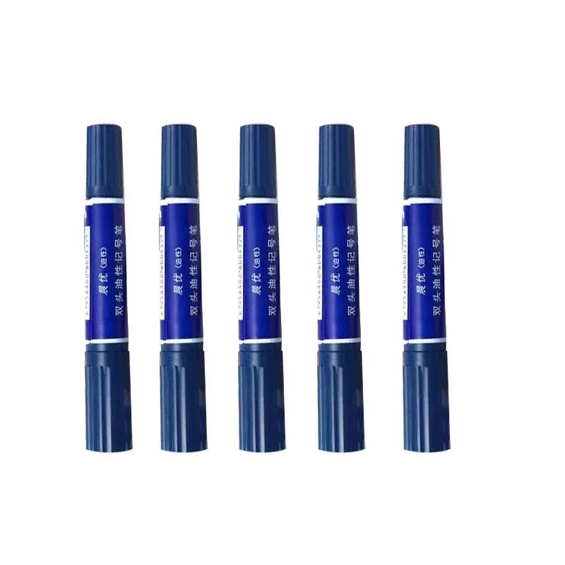 Thick-tipped Marker Pen in Black Blue Red with No Color Fading At Both Ends Waterproof Double-tipped Oil-based Large-tipped Pen