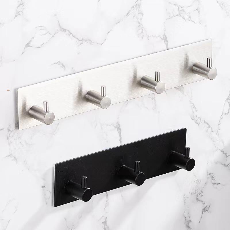 Stainless Steel Wall Hook 3M Self Adhesive Wall Door Hook Towel Clothes Robe Rack Toilet Accessories Bathroom Shower Accessories