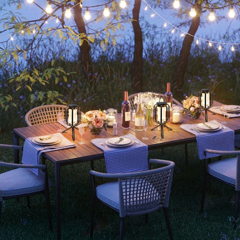 Solar Powered Solar Lanterns UBS Charging Outdoor Hanging Lights Portable Landscape Lamp  Outdoor