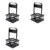 A84E-3X 4 Holes Foldable Plastic Beverage Carrier,Reusable Drink Holder With Handle Portable Drink Holder Black