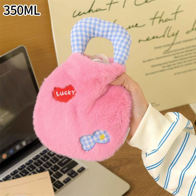 Bolsa de Água Quente de Pelúcia Desenho Animado Portátil Grade Bonita Bolsa de Água Quente Meninas Aniversário Natal Ano Novo Presente Lavável Espessa Bolsa de Água