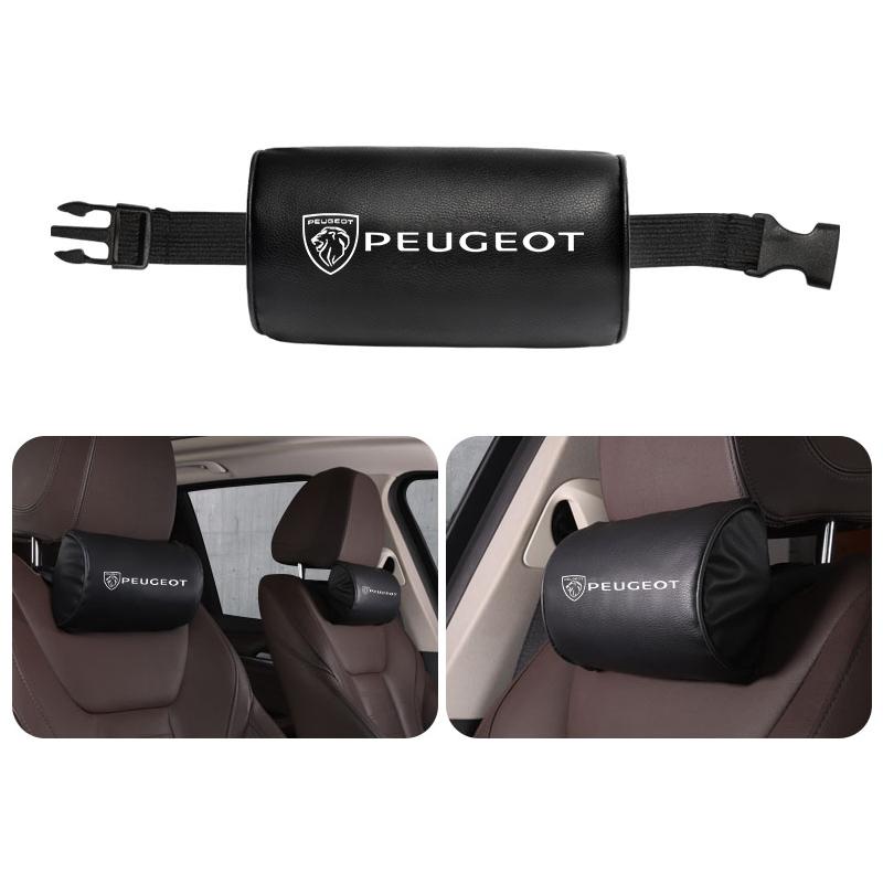 

Car Round Leather Neck Protection Memory Cotton Headrest For Peugeot 208 3008 308 2008 607 106 406 407 307 206 301 408 5008 4008