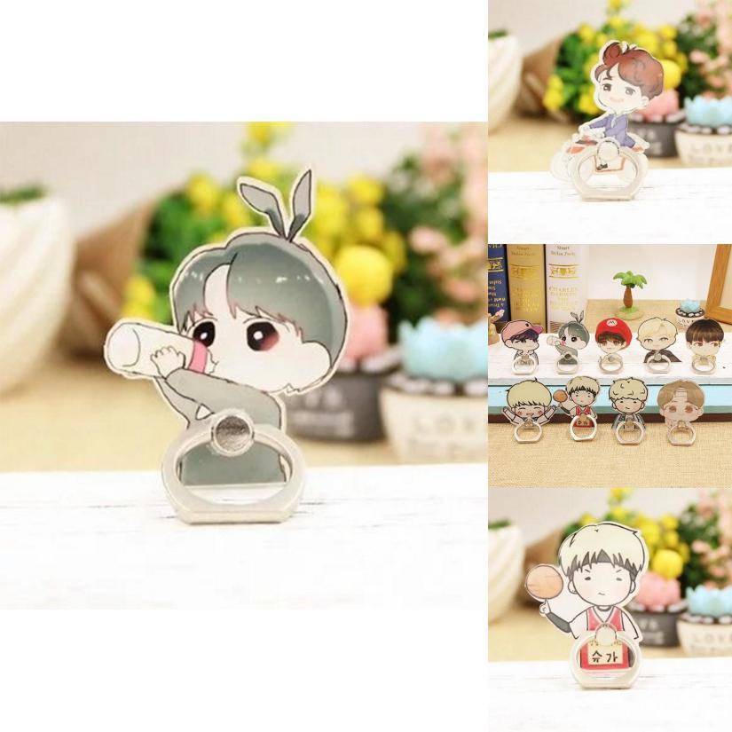 Bts Jimin Suga Ring Clip Phone Stand With Rotatable Design For Fans And Travel