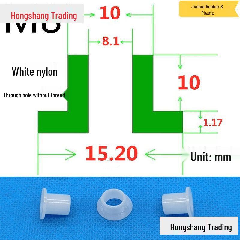 Step T-Shaped Nylon Insulating Bushing Washer, M3-M35 Thread Protection Spacer
