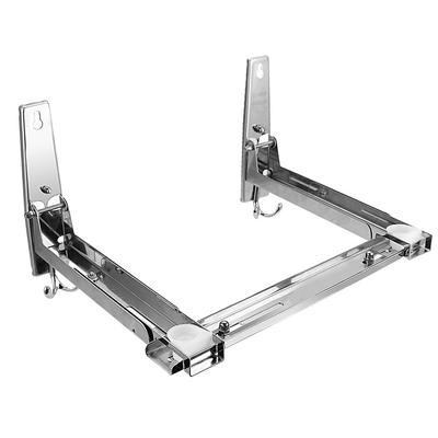 Stainless Steel Microwave Foldable Oven Shelf Rack Support Frame Stretch Adjustable Wall Mount Bracket Holder Kitchen Storage