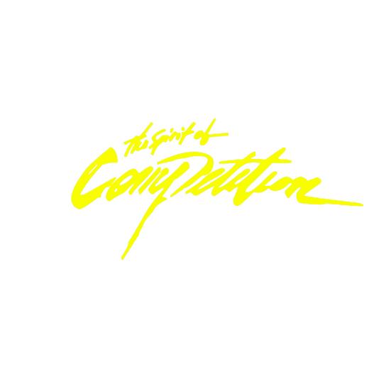 The Spirit of Competition Letter Reflective Racing Car Decoration Sticker Decal