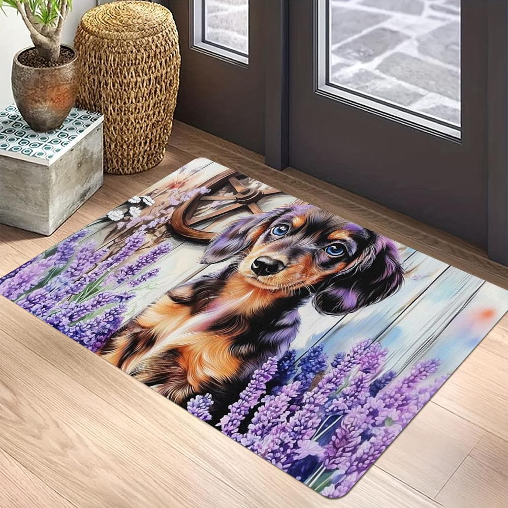 Christmas Dog Doormat Non-Slip Entrance Doormat Home Decor Carpet for Living Room Rugs Bathroom Floor Rug