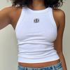 Y2K Summer Line Embroidery Slim Fit Casual Women's Threaded Pullover Vest