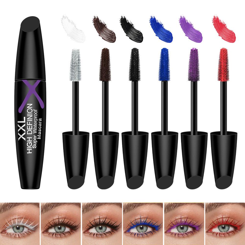 6pc 4D Silk Fiber Mascara Eyelashes Lengthening Mascara Waterproof Long Lasting Lash Black Eyelashes Extension Make Up 6pcs