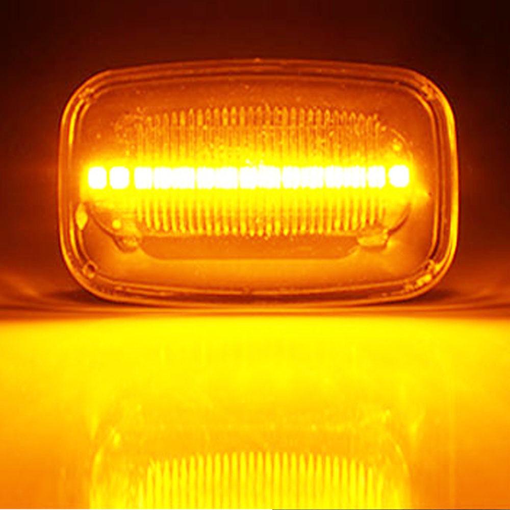 2Pcs For Toyota Landcruiser 70 80 100 Series Dynamic LED Side Marker Fender Lights Flowing Turn Signal Light Side Repeater