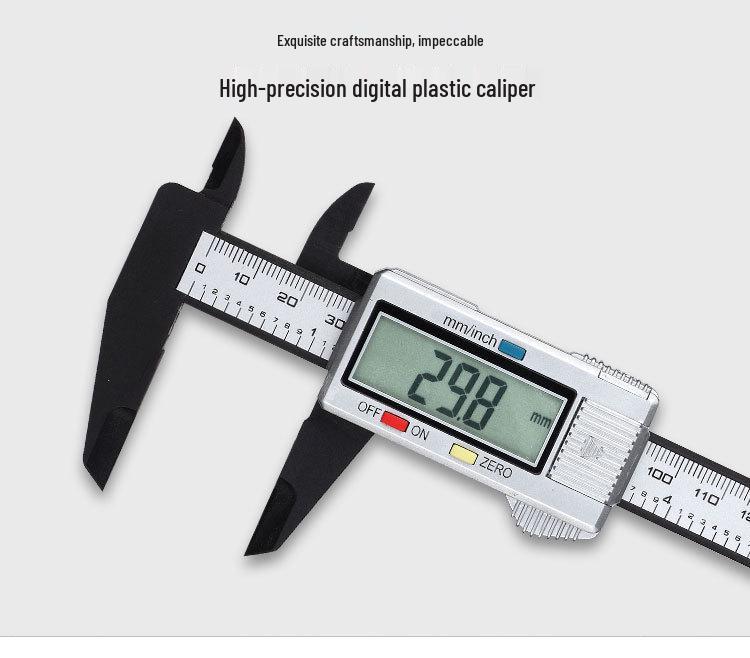 0-100mm Digital Plastic Vernier Caliper for DIY and Jewelry Measurement Standard Model