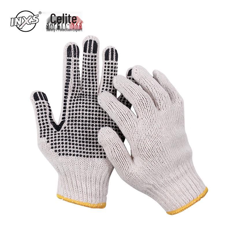 Salute Safety ST55202 Dotted Cotton Work Gloves One Size