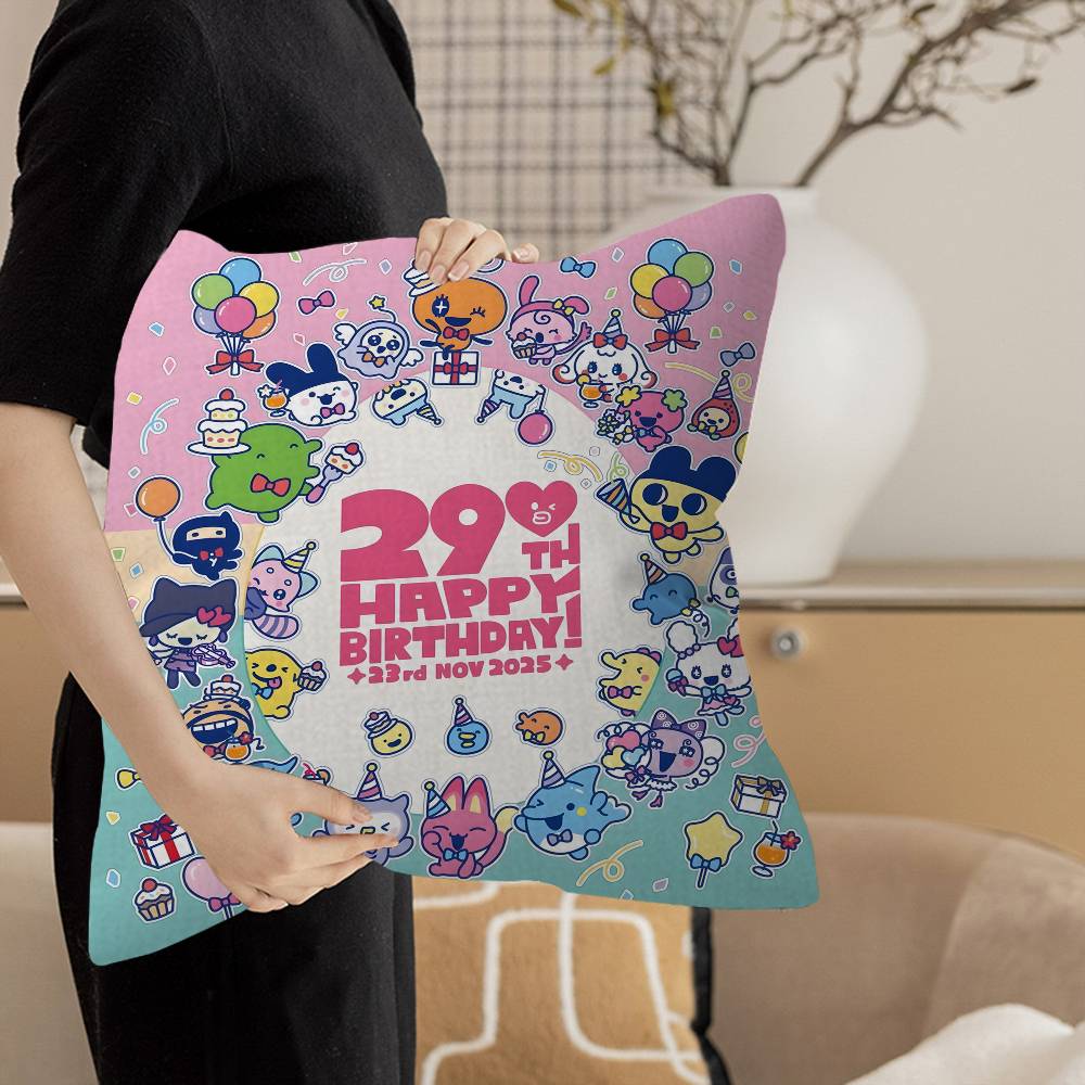 TTamagotchi Cut Friend Game Pillow Cover for Bedroom Room and Living Room Sofa Decorative Cushion Cover
