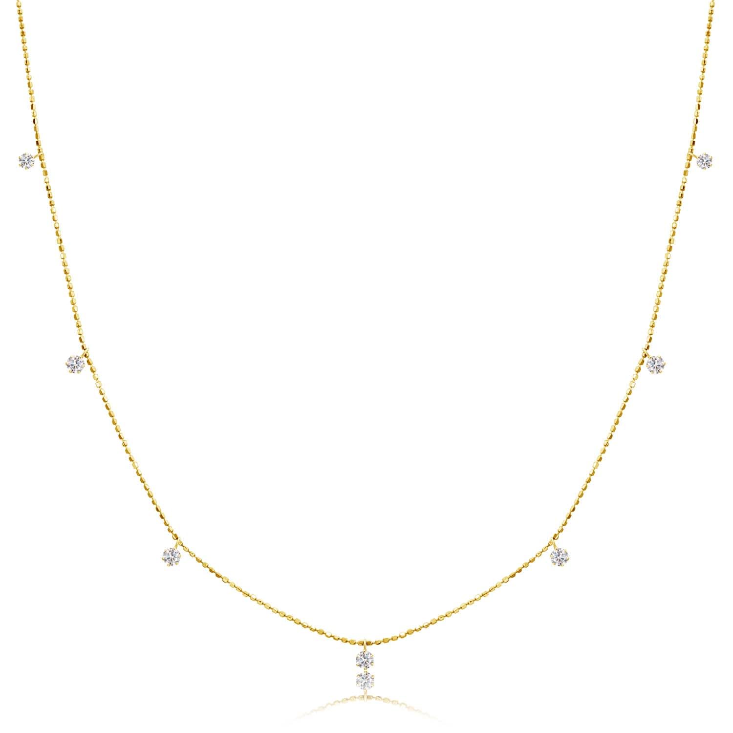 

Кольє Diamond Station 7 Points Gold 18K K18 [Lara Christie] 0.3ct lp37-0001-yg
