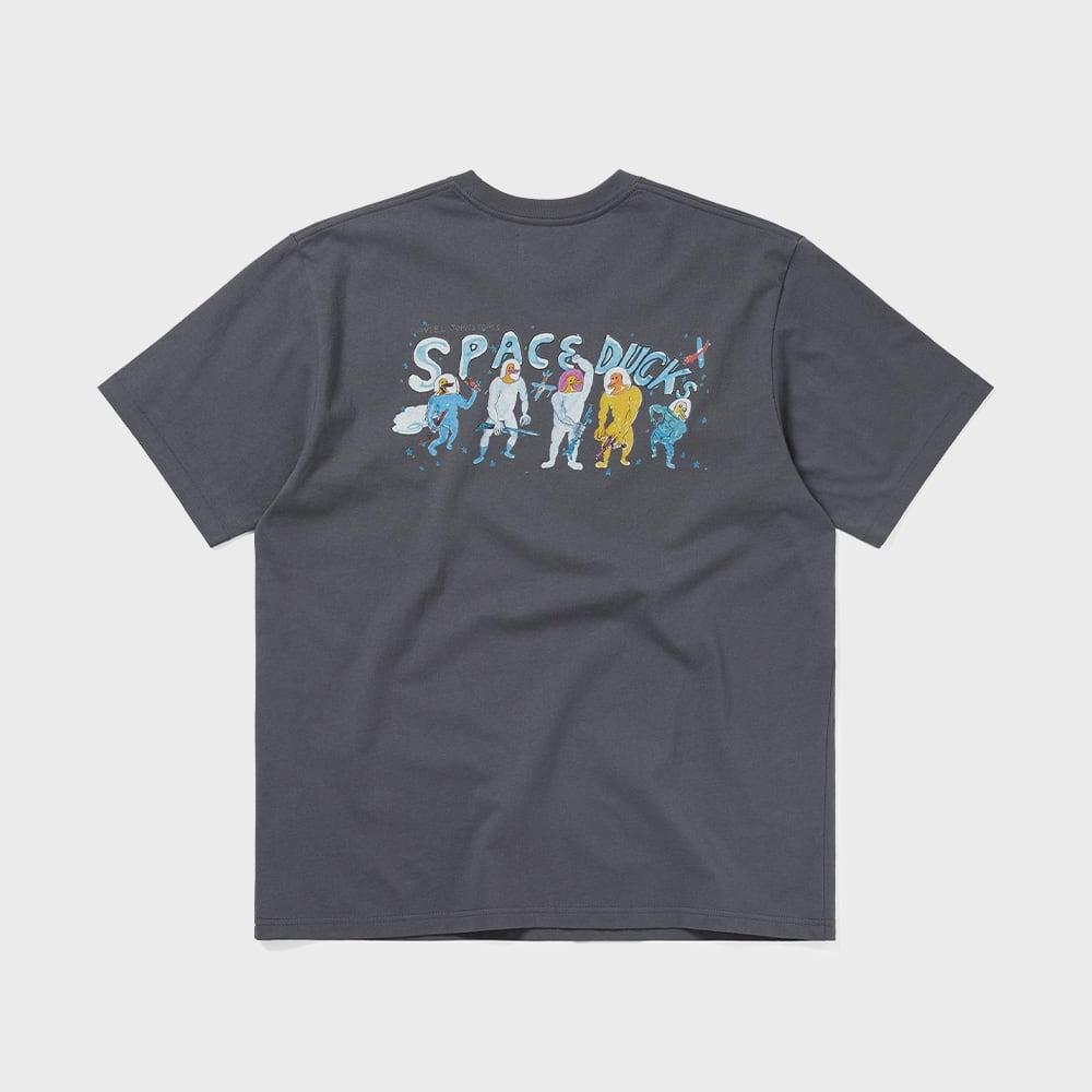 ThIs Is Never That Tnt Daniel Johnston Space Ducks Tee Dark Grey M